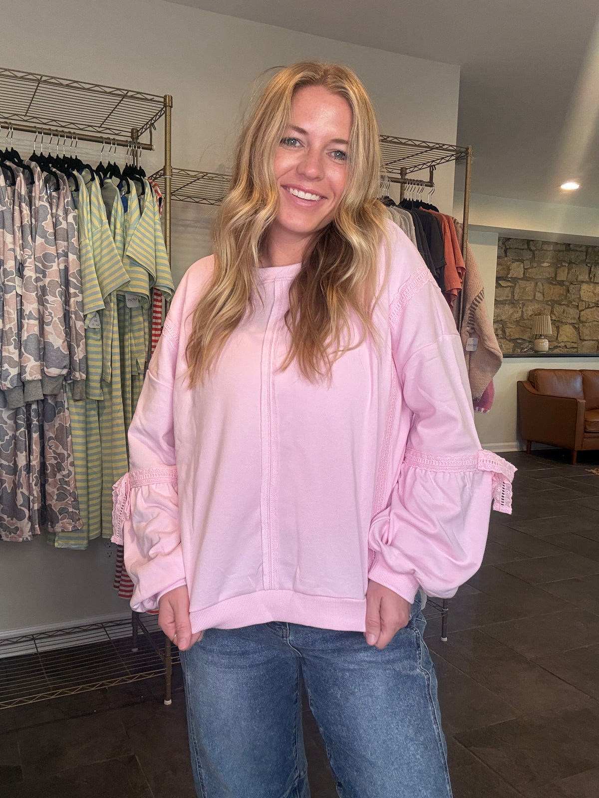 Lace Sweatshirt