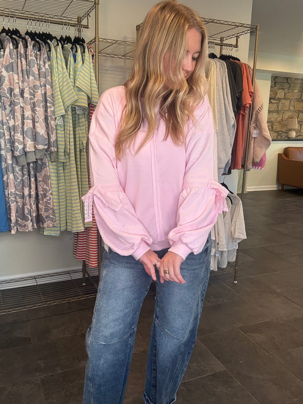 Lace Sweatshirt